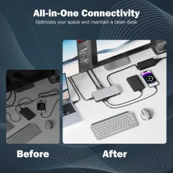 Stacja dokująca DIGITUS USB Typ C 11-portów 2x HDMI 1x DisplayPort 4K/60Hz