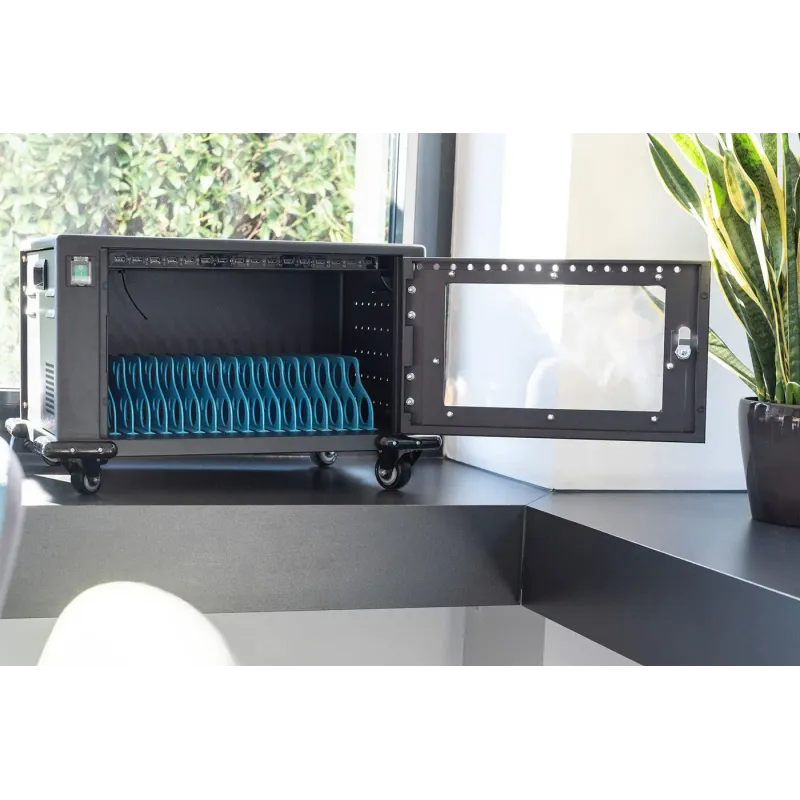 Szafa mobilna DIGITUS na kółkach do ładowania notebooków/tabletów do 14"