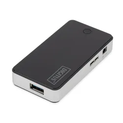 Hub USB DIGITUS DA-70231 4xUSB 3.0 aktywny czarny