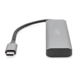 Hub USB Typ C DIGITUS 4-portowy 4x USB Typ C aluminium 5Gbps