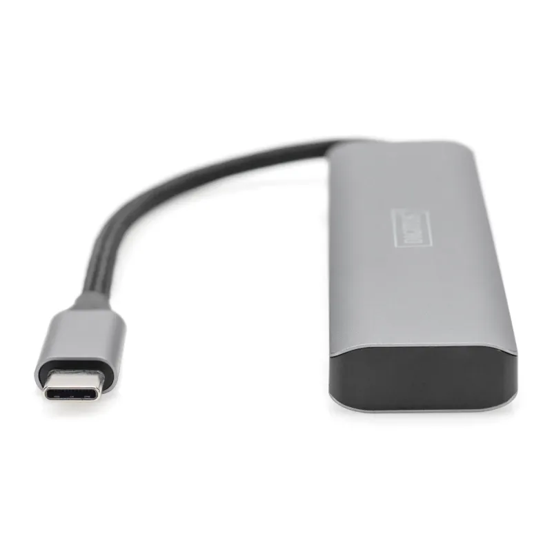 Hub USB Typ C DIGITUS 4-portowy 4x USB Typ C aluminium 5Gbps