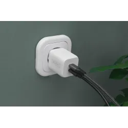 Ładowarka sieciowa DIGITUS zasilacz GaN 2x USB-C PD 3.0 max. 65W biała