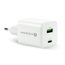 Ładowarka sieciowa everActive GaN SC-450Q 1x USB, 1x | PartsPC.pl