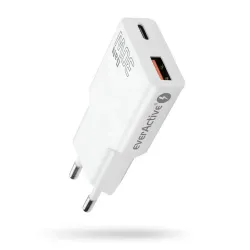 Ładowarka sieciowa everActive GaN SUPER SLIM SC-380Q QC3.0 USB-C PD 30W
