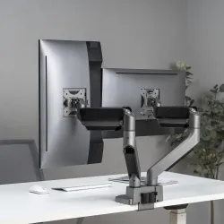 Uchwyt biurkowy na dwa monitory Ergo Office ER-446 uniwersalny, sprężyna