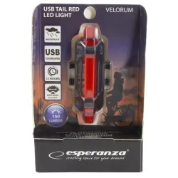 Lampka LED rowerowa Esperanza VELORUM EOT014 na tył USB