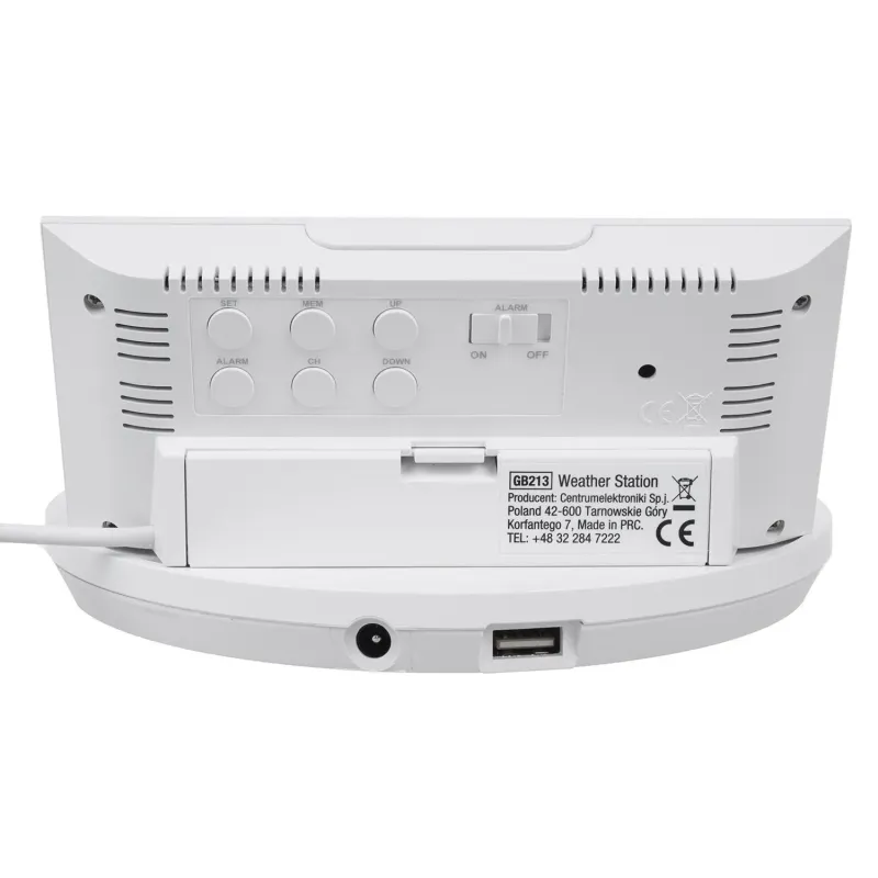Stacja pogody GreenBlue GB213 bezprzewodowa z ładowarką