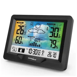 Stacja pogodowa bezprzewodowa GreenBlue GB540N, kolorowa, z systemem DCF,