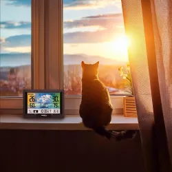 Stacja pogodowa bezprzewodowa GreenBlue GB540N, kolorowa, z systemem DCF,