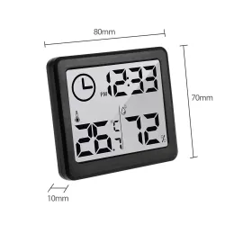 Termometr higrometr z funkcją zegara GreenBlue GB384B czarny