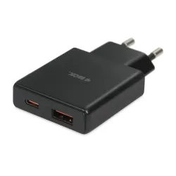 Ładowarka sieciowa iBOX C-43 Slim USB A+C 30W czarna