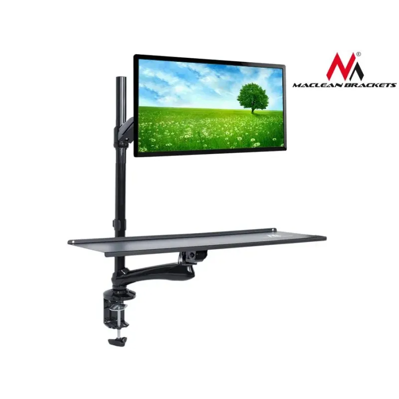 Uchwyt do monitora oraz klawiatury Maclean MC-681 13-27" 9kg czarny max