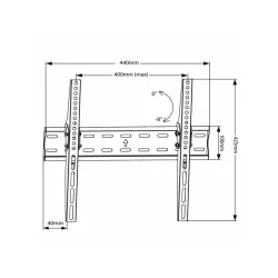 Uchwyt do telewizora Maclean MC-862 26-55" 40kg uniwersalny czarny max vesa