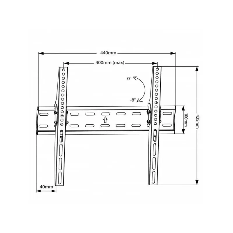 Uchwyt do telewizora Maclean MC-862 26-55" 40kg uniwersalny czarny max vesa