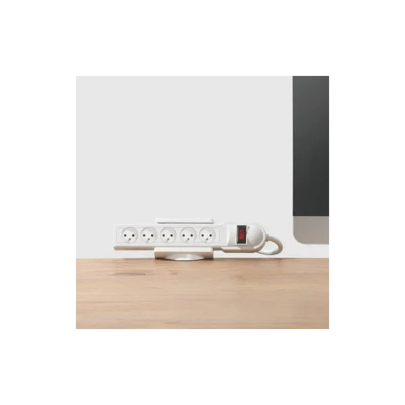Uchwyt biurkowy do listwy zasilającej Maclean MC-808 biały