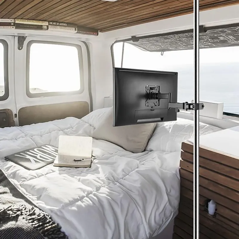 Uchwyt monitora na rurkę / słupek 28-60mm Maclean MC-984 podwójne składane