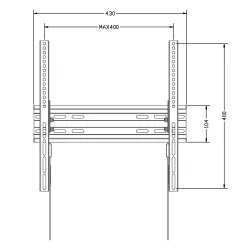 Uchwyt do telewizora lub monitora Maclean MC-748A max VESA 400x400, 32-70",