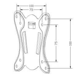 Uchwyt do telewizora Maclean MC-715A, max VESA 100x100, 13-27", 25kg