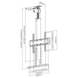 Uchwyt sufitowy do telewizora Maclean MC-976, elektryczny, wysuwany