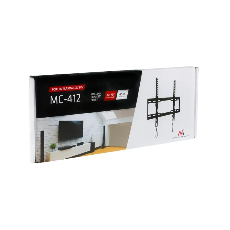 Uchwyt do TV Maclean MC-412, max VESA 400x400, 32-70", 45kg, reg.