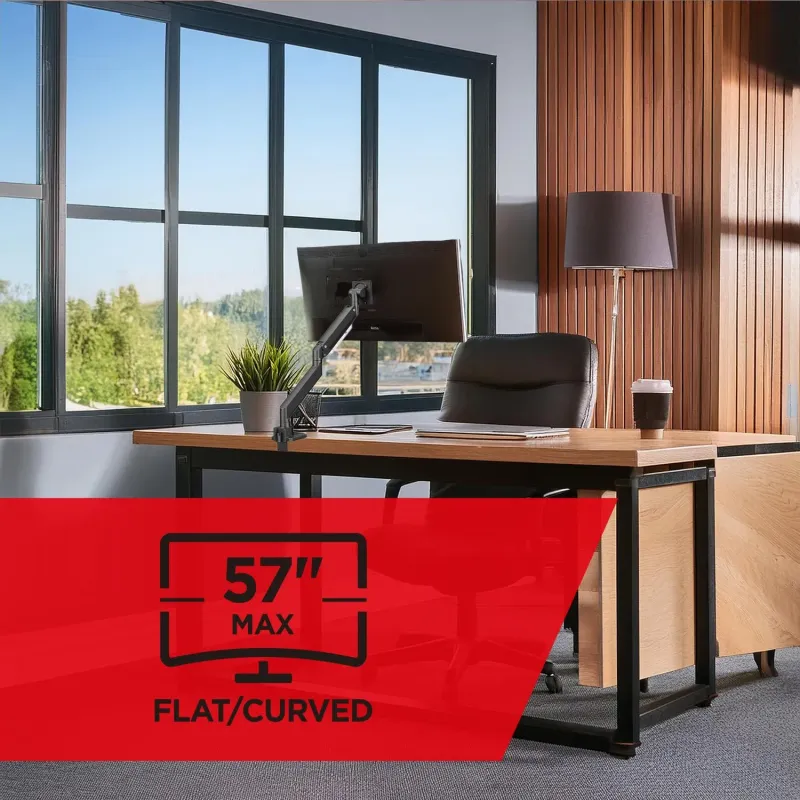 Uchwyt do monitora Maclean MC-968, podwójne ramię, ze sprężyną gazową,