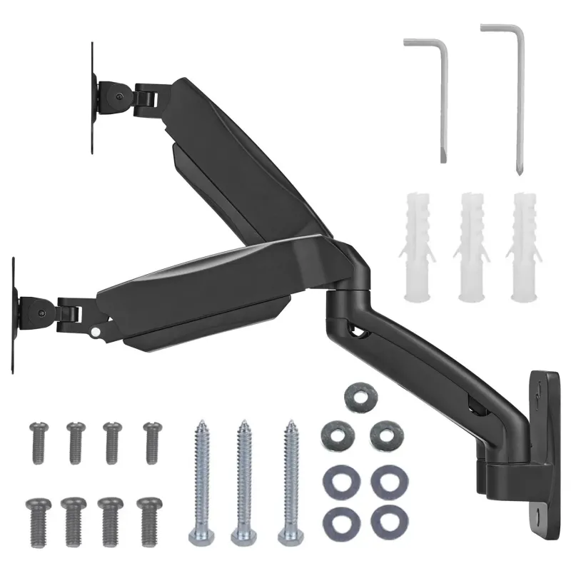 Uchwyt naścienny na dwa monitory Maclean MC-988, 17-32'', 9kg max, sprężyna