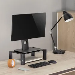 Podstawka pod laptopa / monitor Maclean MC-934 max. 20kg, hartowane szkło,