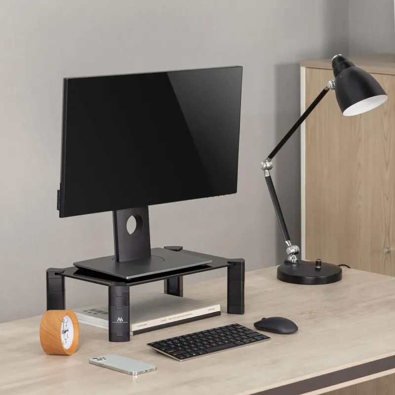 Podstawka pod laptopa / monitor Maclean MC-934 max. 20kg, hartowane szkło,