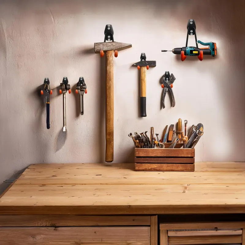 Uchwyt ścienny do garażu Maclean MC-443, na opony, narzędzia ogrodnicze,