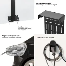 Stojak zewnętrzny do ładowarek samochodowych EV oraz PHEV Maclean MCE456