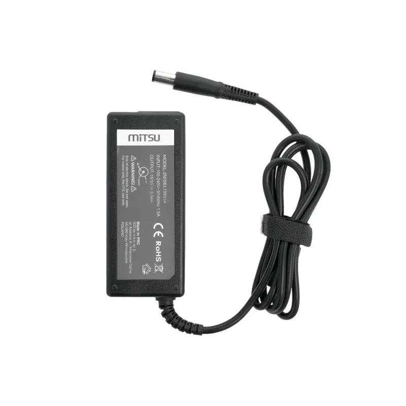 Zasilacz sieciowy Mitsu 19.5V 3.34A (7.4x5.0 pin) 65W do notebooka Dell