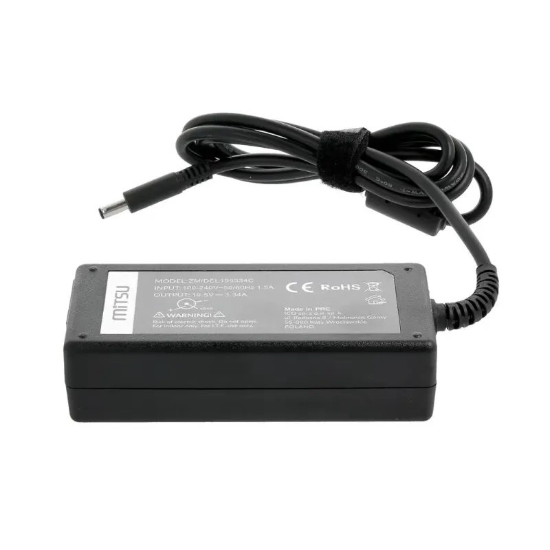 Zasilacz sieciowy Mitsu 19.5V 3.34A (4.5x3.0 pin) 65W do notebooka Dell