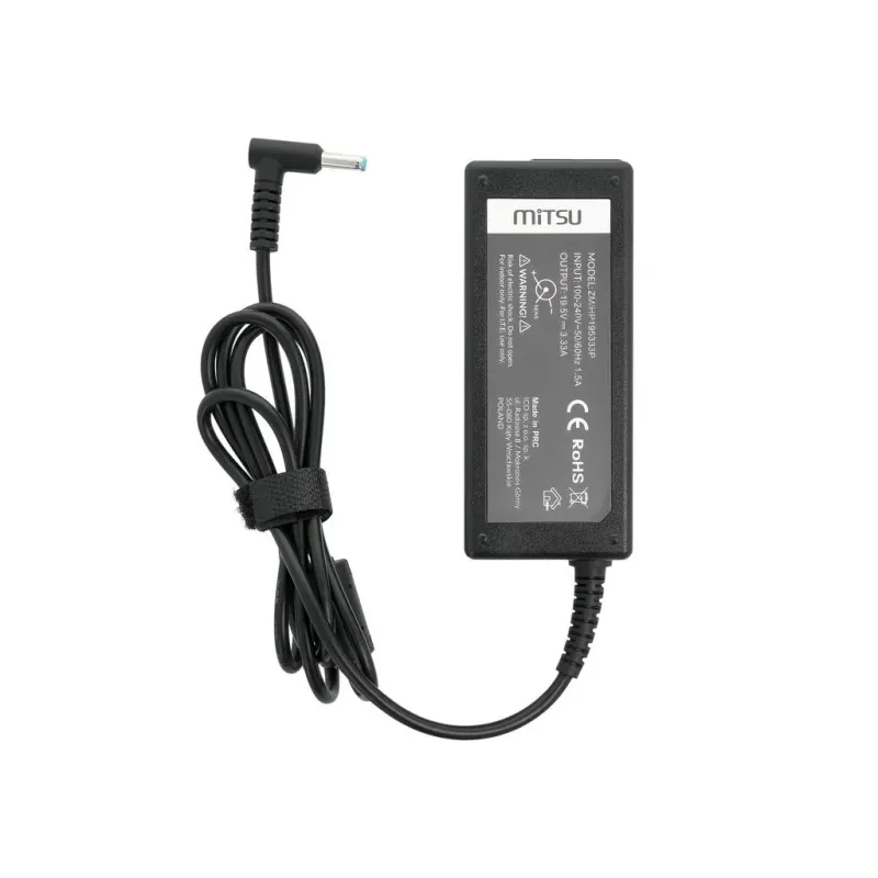 Zasilacz sieciowy Mitsu 19.5V 3.33A (4.5x3.0 pin) 65W do notebooka HP