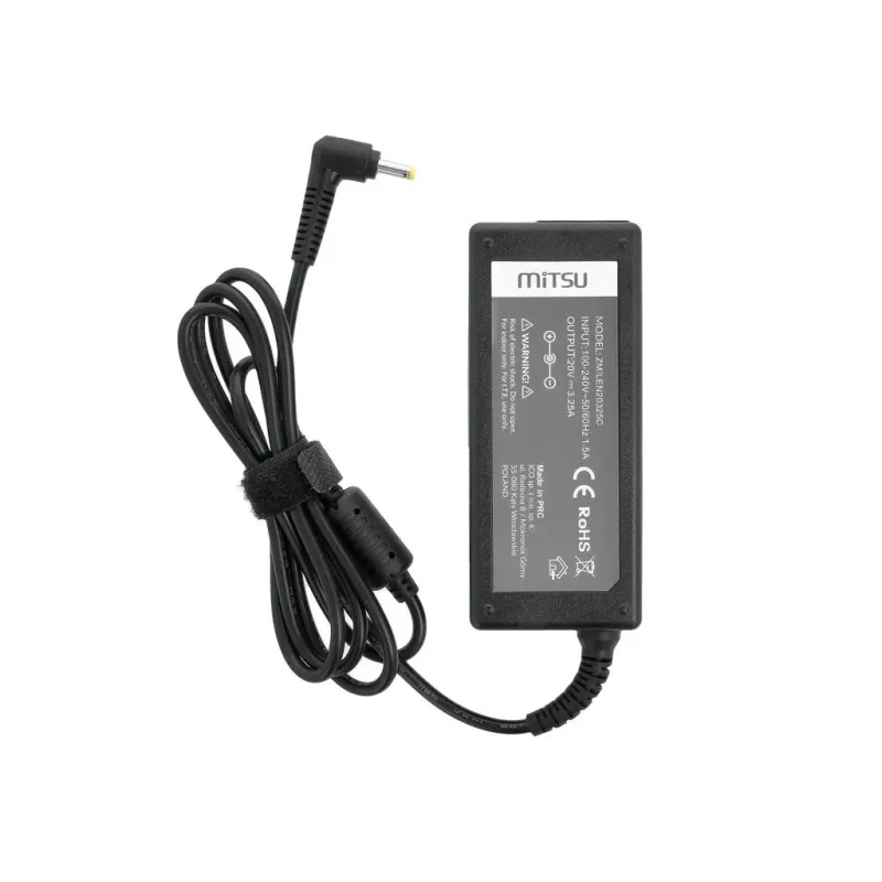 Zasilacz sieciowy Mitsu 20V 3.25A (4.0x1.7) 65W do notebooka… | PartsPC.pl