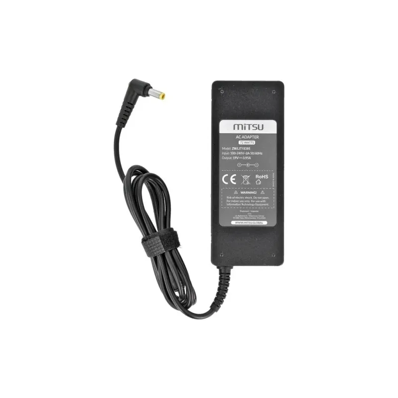 Zasilacz sieciowy Mitsu 19V 3.95A (5.5x2.5) 75W do not... | PartsPC.pl