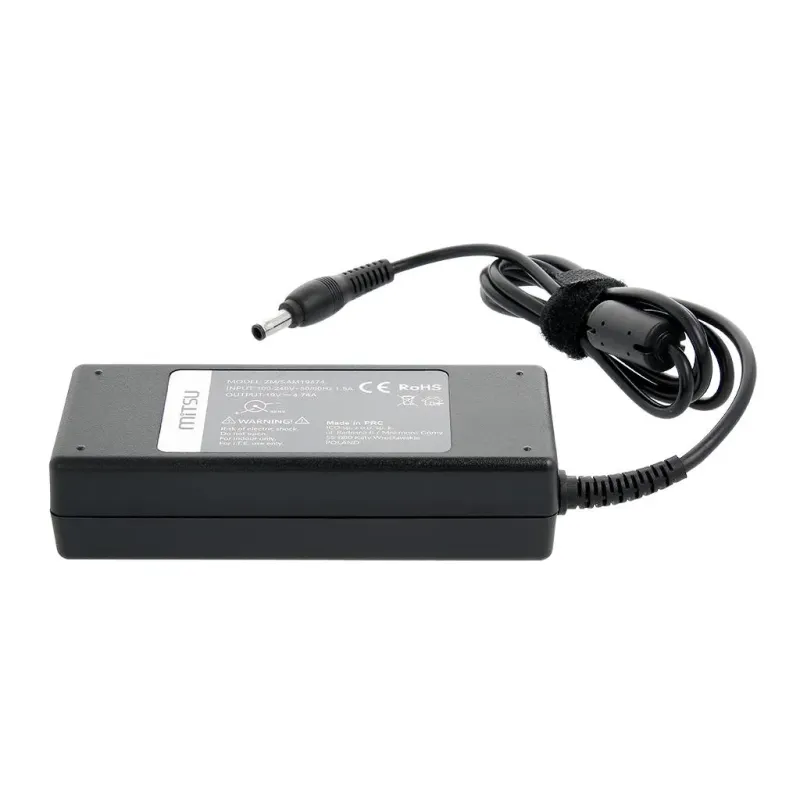 Zasilacz sieciowy Mitsu 19V 4.74A (5.5x3.0 pin) 90W do notebooka Samsung