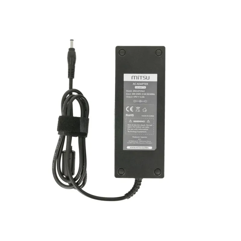 Zasilacz sieciowy Mitsu 19v 6.3a (5.5x2.5) 120W do not... | PartsPC.pl