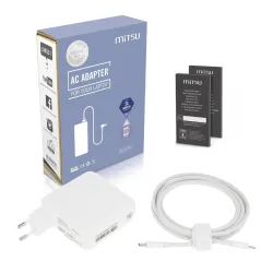 Zasilacz sieciowy Mitsu 61W USB-C, USBC, 5-20.3V, 3A (white)… | PartsPC.pl