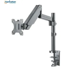 Uchwyt biurkowy LCD/LED Manhattan 17"-32", 8kg, sprężyna gazowa, czarny