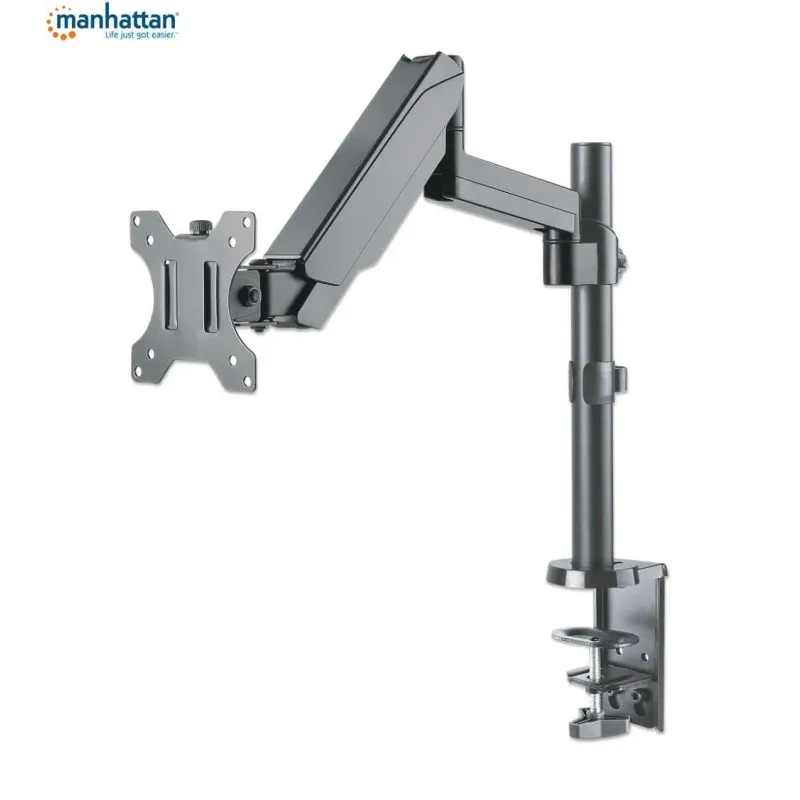 Uchwyt biurkowy LCD/LED Manhattan 17"-32", 8kg, sprężyna gazowa, czarny
