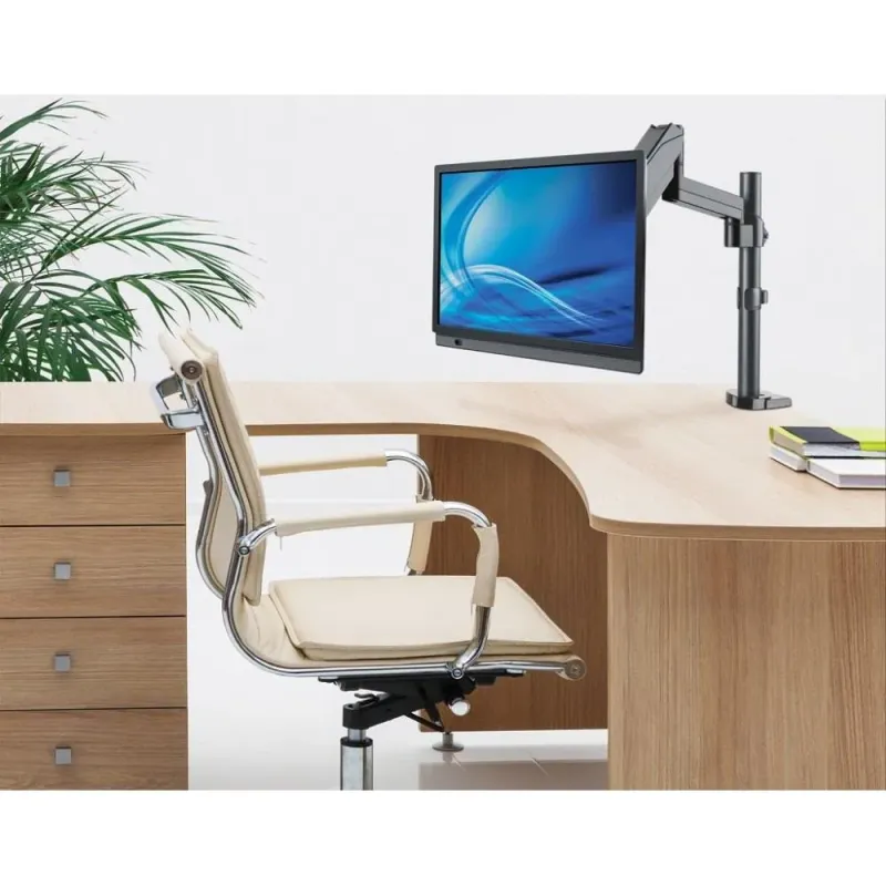 Uchwyt biurkowy LCD/LED Manhattan 17"-32", 8kg, sprężyna gazowa, czarny