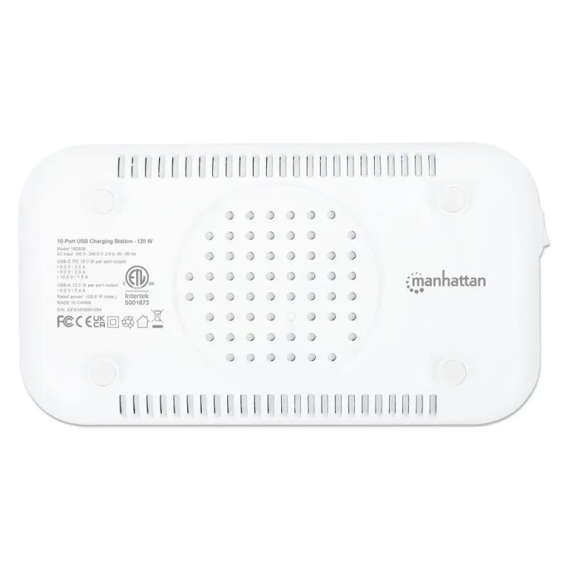 Stacja ładująca Manhattan 10-Portowa USB 120W