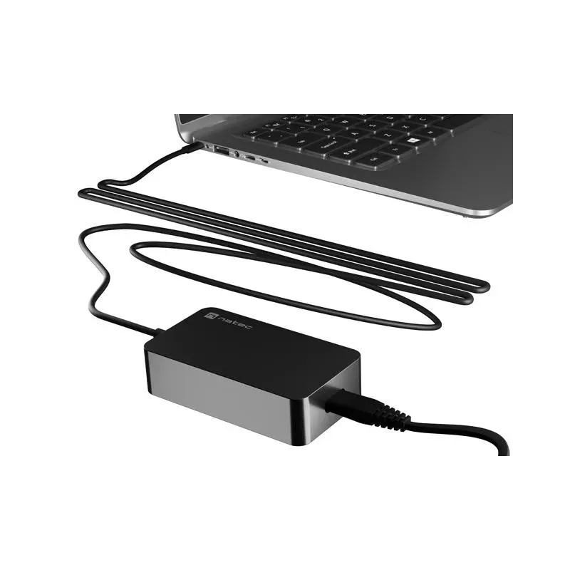 Zasilacz sieciowy uniwersalny Natec Grayling USB-C 45W do laptopów,