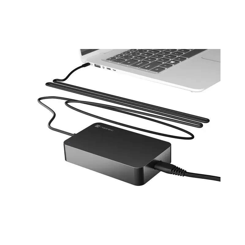 Zasilacz sieciowy uniwersalny Natec Grayling USB-C 90W do laptopów,