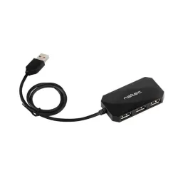 Hub USB Natec NHU-0647 LOCUST 4xUSB 2.0 czarny - Huby USB | PartsPC.pl