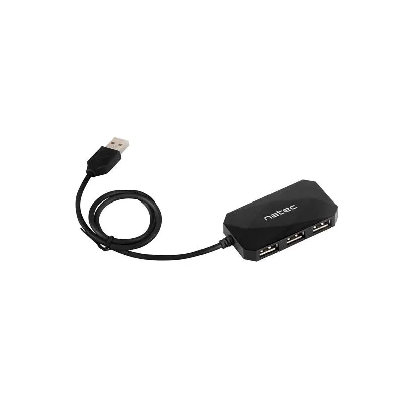 Hub USB Natec NHU-0647 LOCUST 4xUSB 2.0 czarny - Huby USB | PartsPC.pl