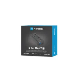 Hub USB Natec 4x USB 3.0 Mantis 2 z włącznikiem + zasilacz