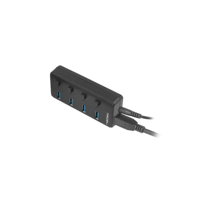 Hub USB Natec 4x USB 3.0 Mantis 2 z włącznikiem + zasilacz