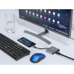 Hub USB Natec Fowler Multi Port mini USB-C PD, USB 3.0, HDMI 4K