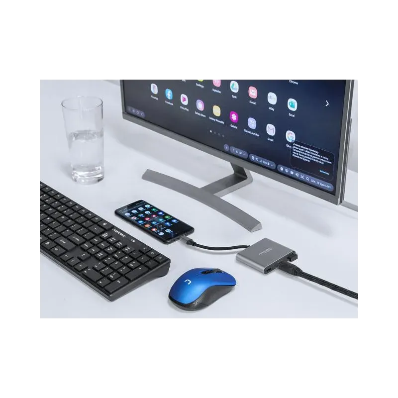 Hub USB Natec Fowler Multi Port mini USB-C PD, USB 3.0, HDMI 4K